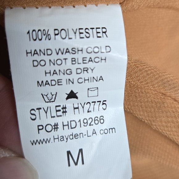 Hayden Brown/Black Polka Dot Ruffle Blouse Size Medium NWT - Picture 3 of 4